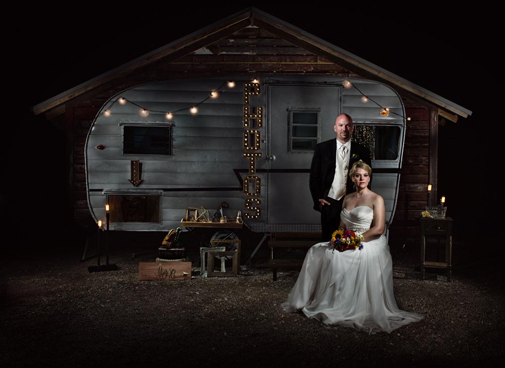 Michael Novo wedding light painting with Jazzy Photo Booth