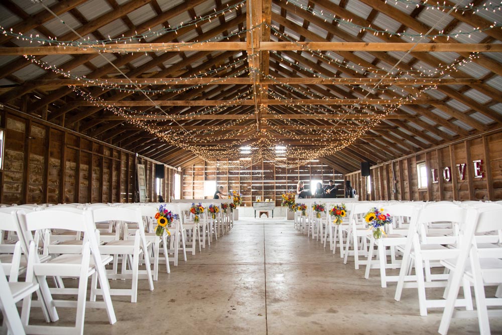 Heritage Prairie Farm indoor wedding ceremony