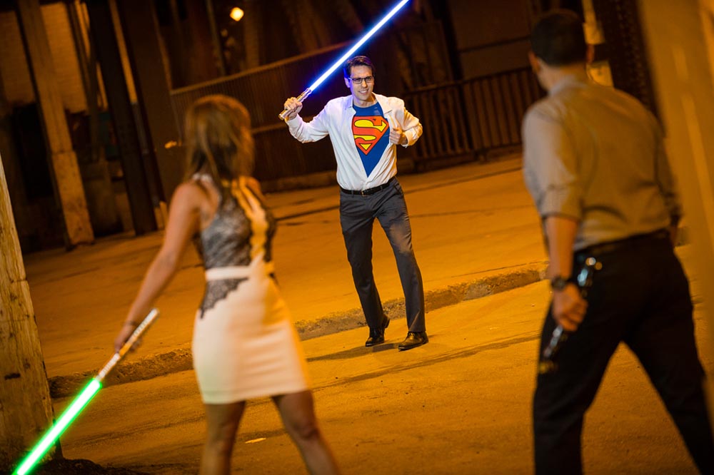 Superman brings a new light saber to save the day