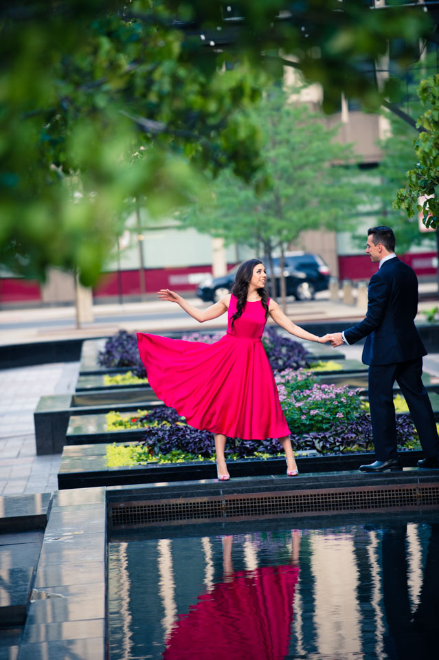 Dancing engagement session