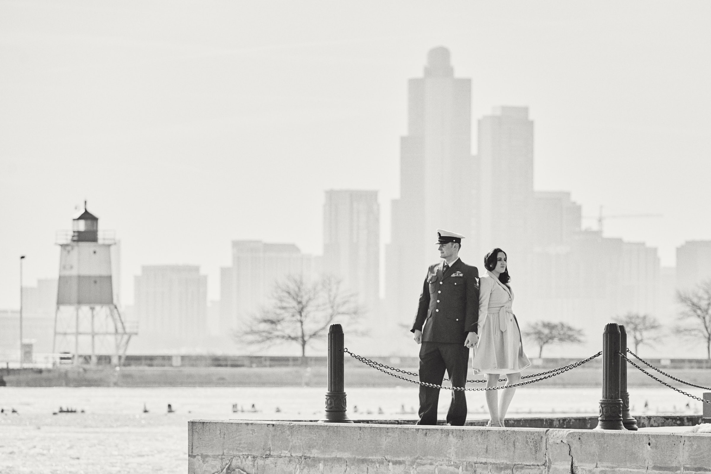 High fashion military wedding at Navy Pier